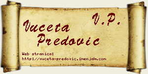 Vuceta Predović vizit kartica
